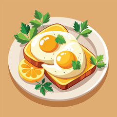 fried egg with bacon