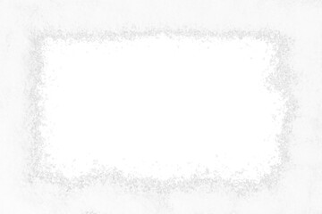 white rectengular snow frame isolated on white or transparent png