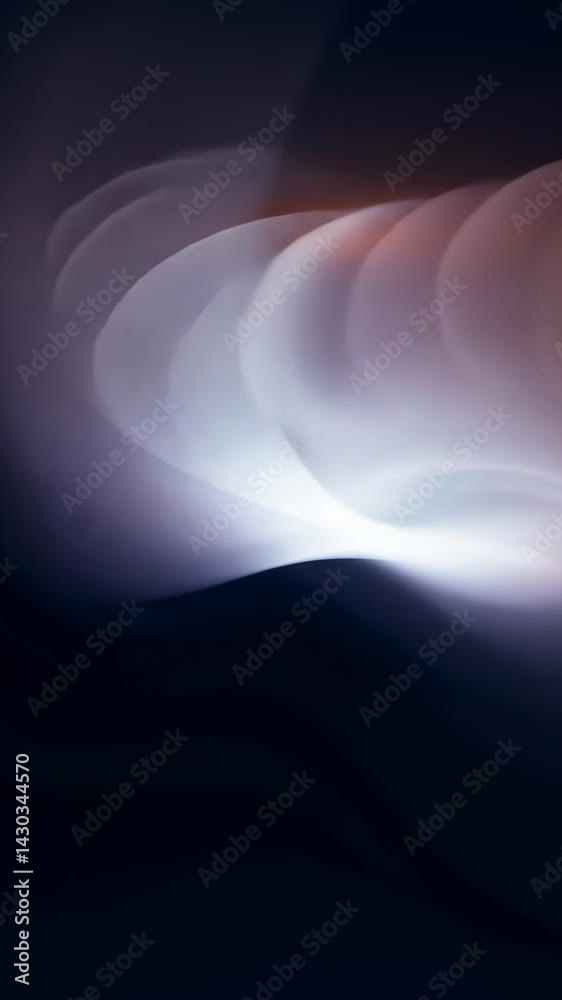 Poster The wave is in the middle of the image and is surrounded by a dark blue background