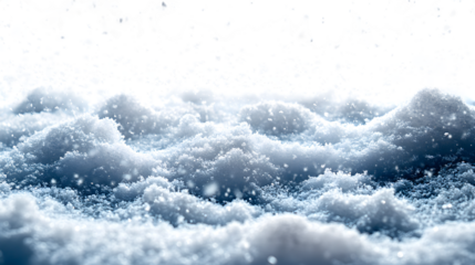 Snow overlay texture, high-definition, realistic look, isolated on white background