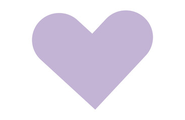 Simple Light Purple Heart Icon Illustration
