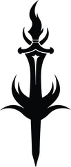 fantasy sword silhouette icon