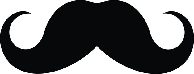 minimalist mustache silhouette