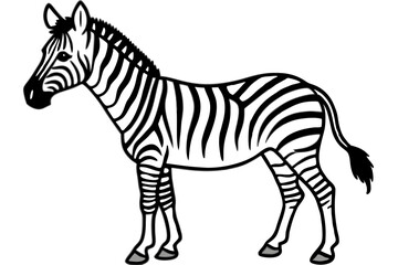 Zebra Silhouette Sketch