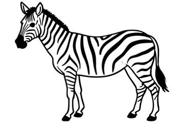 Zebra Silhouette Sketch