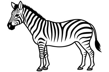 Zebra Silhouette Sketch