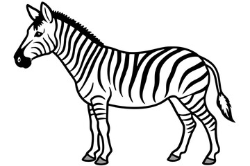 Zebra Silhouette Sketch