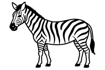 Zebra Silhouette Sketch