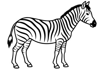 Zebra Silhouette Sketch