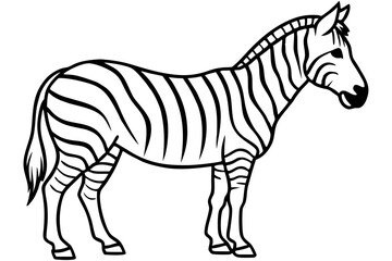 Zebra Silhouette Sketch