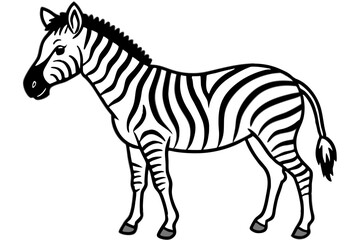 Zebra Silhouette Sketch