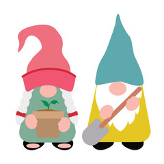 Cute Garden Gnome. Vector illustration