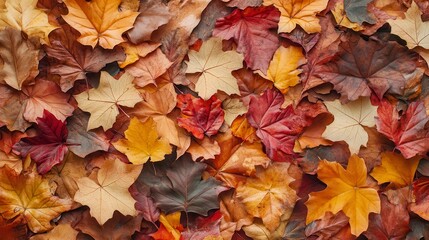 Fototapeta premium Colorful autumn leaves background.