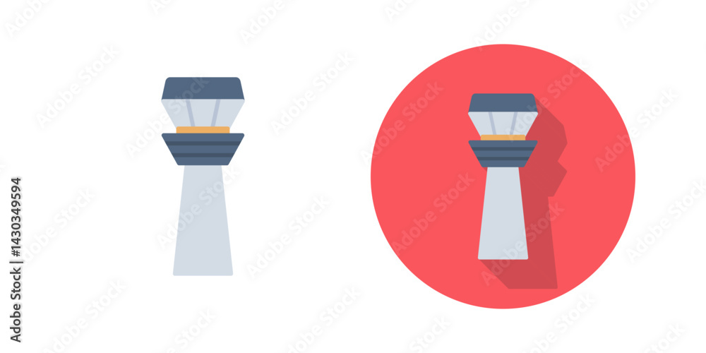 Canvas Prints control tower vector icon