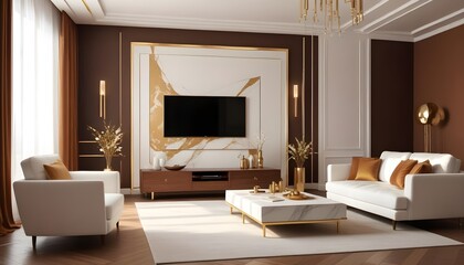 interior modern design room 3d