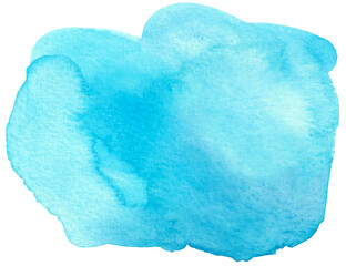 Abstract Blue Watercolor Brushstroke Texture