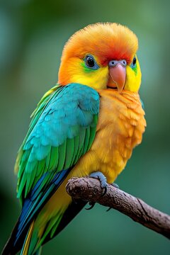 a cute colorful paradise bird