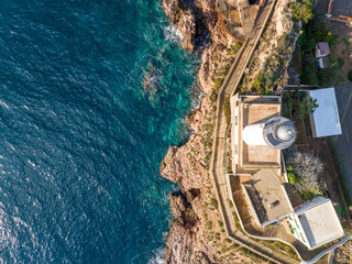 Faro del Botafoc en el paseo marítimo de Ibiza, Islas Baleares