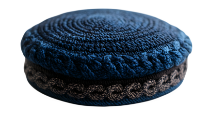 traditional Jewish skullcap isolated on white background, high-definition, realistic look