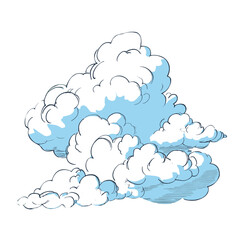 Obraz premium Cloud illustration sky whimsical vector