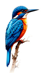 Fototapeta premium vivid kingfisher with bold colors and sharp beak