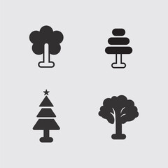 tree logo and plant stock icon design nature icon green illustration