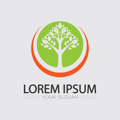 tree logo and plant stock icon design nature icon green illustration