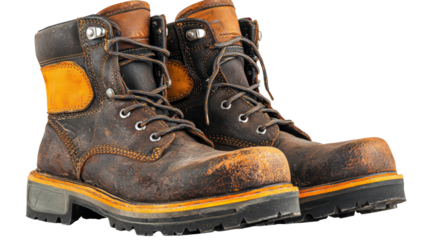 Sturdy brown work boots for heavy-duty use, featuring tough leather, durable design, and slip-resistant soles ideal for outdoor and construction tasks