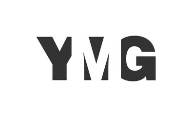 YMG logo design. Initial letter Y M G bold font style for tech startups, consulting, corporate branding. Creative company name, headlines typography identity, trendy logotype.