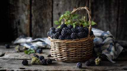 Blackberries in a basket