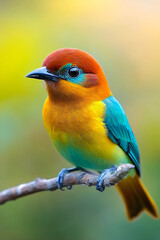 a cute colorful paradise bird