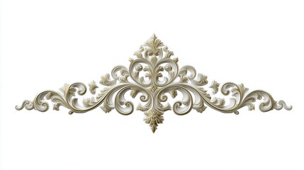 Ornate decorative flourish. intricate golden scrollwork and vintage baroque ornament for graphic design