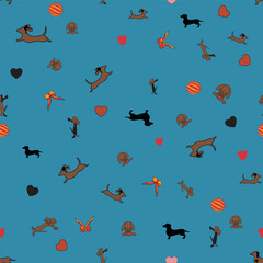 The  Dachshund  story that adopted me .Cartoon and funny pattern surface designs .
