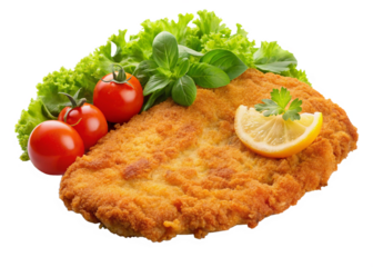 Milanesa  isolated on white background