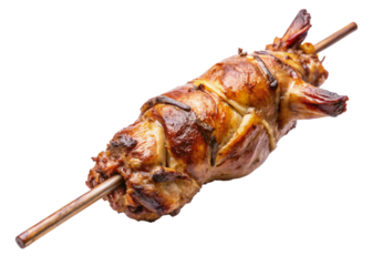 Cordero al Palo  isolated on white background