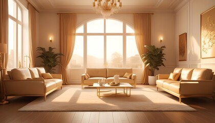 interior modern design room 3d