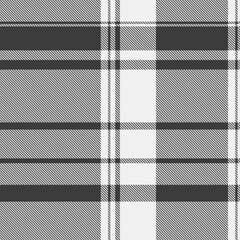 Geometry background pattern check, book texture seamless fabric. Thin tartan textile plaid vector in white and grey colors.