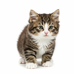 Gorgeous Tabby Kitten with White Chest