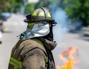 Fototapeta premium firefighter in action