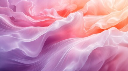 Obraz premium Pastel Pink and Purple Fabric Texture with Soft Waves