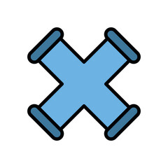 Obraz premium pipe sign symbol vector icon 