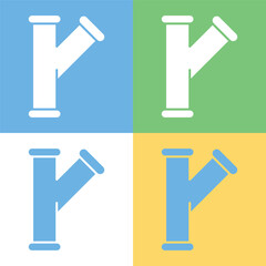 pipe sign symbol vector icon	
