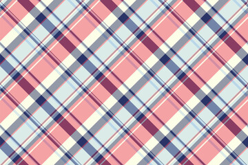 Ornamental texture pattern plaid, installing tartan vector fabric. Stitch textile seamless background check in red and pastel colors.