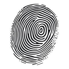 Fototapeta premium Black fingerprint illustration detailed identification vector