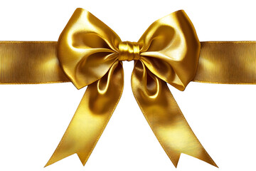 Elegant Gold Satin Bow with Ribbon for Gift Wrapping Decoration