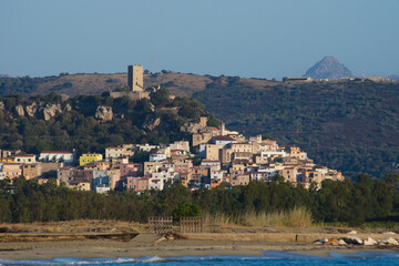 The hill town of Posada, Sardinia, Italy