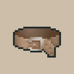 A belt equipment in pixel art style with isolated background