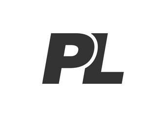 PL Techno Editable Font Logo For Corporate Branding. Bold, Futuristic Design With Unique Typographic Ideas. Minimal Custom Type And Dynamic Letter