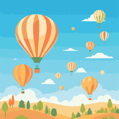 Obraz premium hot air balloon in sky