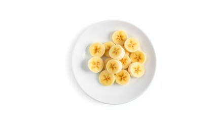 Sliced bananas on a plate (1)